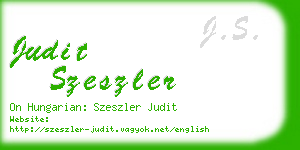 judit szeszler business card